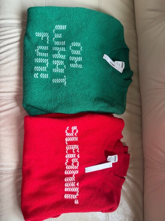 PINK Victoria's Secret Sweaters - TWO (2) of PINK Victoria Secret Collegiate Knit Crewneck Sweater  NEW with  TAGS